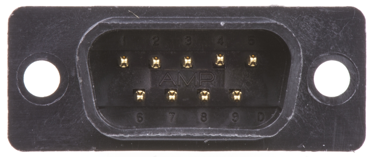 TE Connectivity Amplimite HDF-20 9 Way Right Angle Cable Mount D-sub Connector Plug, 2.77mm Pitch