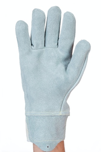 Tornado Colossus Grey Leather Work Gloves, Size 8, Leather Coating