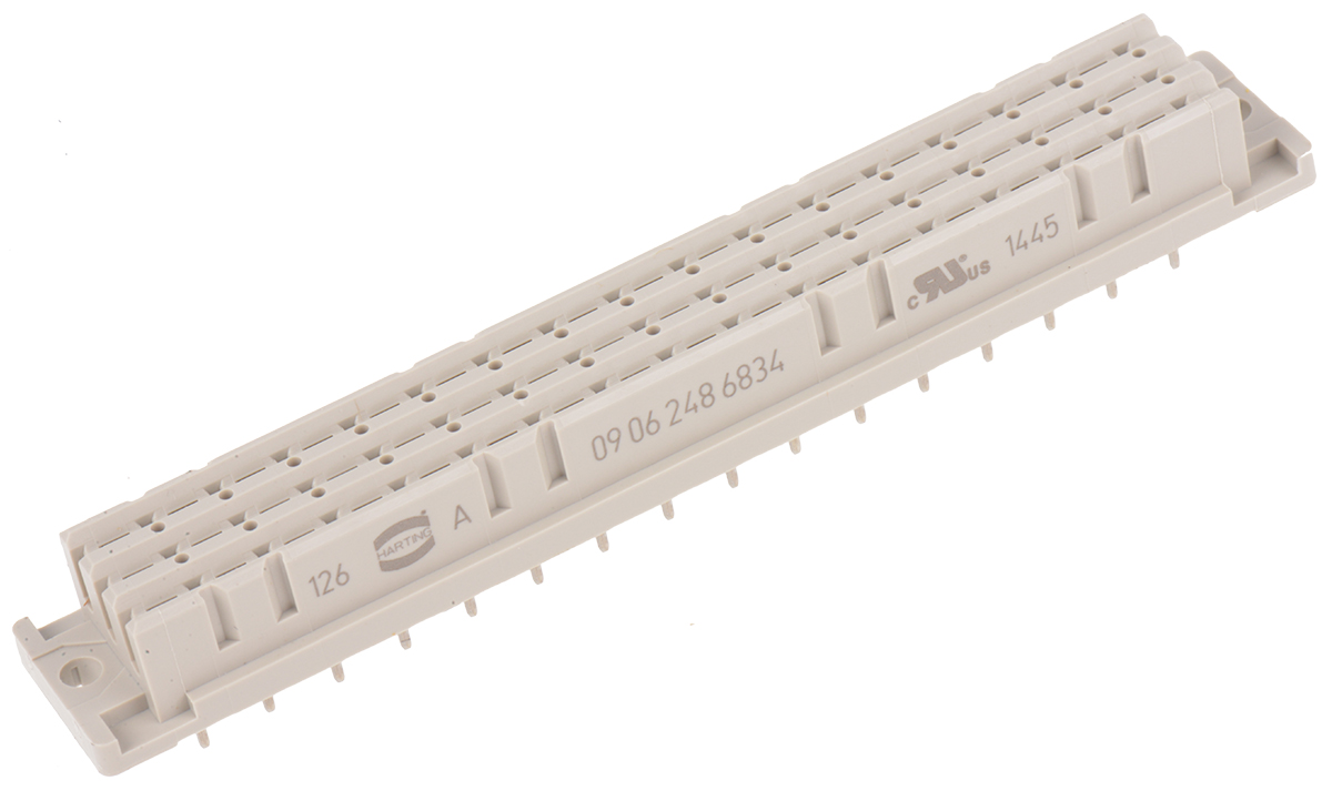 Harting 48 Way 5.08mm Pitch, 3 Row, Straight DIN 41612 Connector, Socket