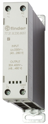Finder 77 Series Solid State Relay, 30 A Load, DIN Rail Mount, 480 V ac Load, 230 V ac Control