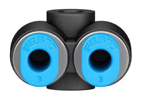 Festo QSMY Series Y Tube-to-Tube Adaptor, Push In 3 mm to Push In 3 mm, Tube-to-Tube Connection Style, 153370