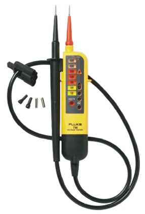 Fluke T90, Digital Voltage tester, 690V, Continuity Check, Battery Powered, CAT II 690V With RS Calibration