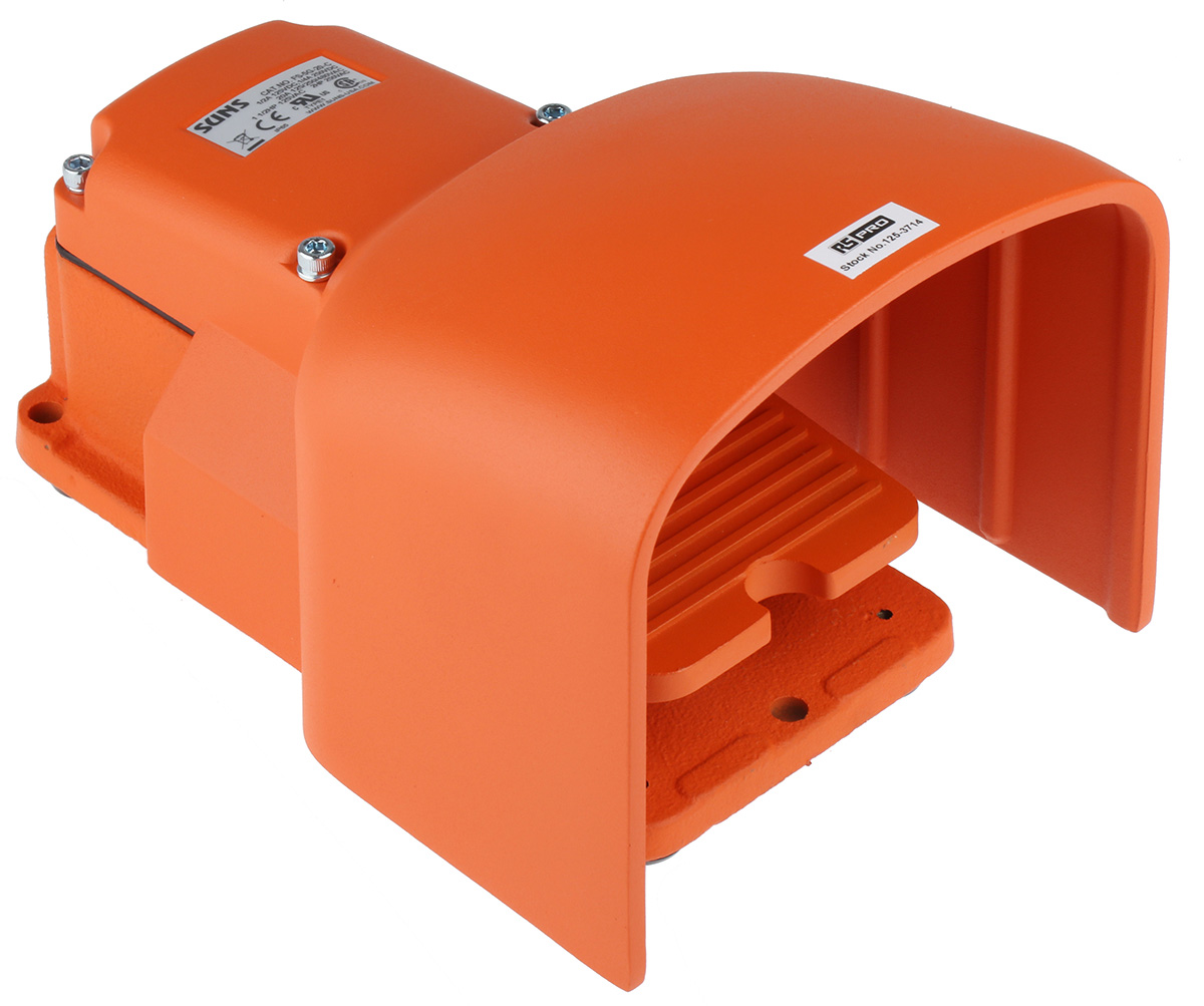 RS PRO Momentary Foot Switch - Cast Iron Case Material, SP-CO, 20 A Contact Current, 125V Contact Voltage