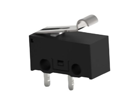 TE Connectivity Lever Snap Action Micro Switch, PCB Terminal, 0.1A at 30VDC, SPST
