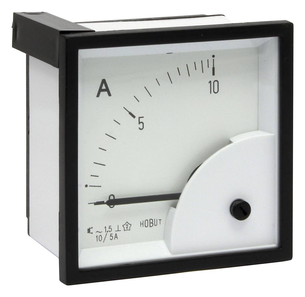 HOBUT D72SD Analogue Panel Ammeter 0/10A For 10/5A CT AC, 72mm x 72mm Moving Iron