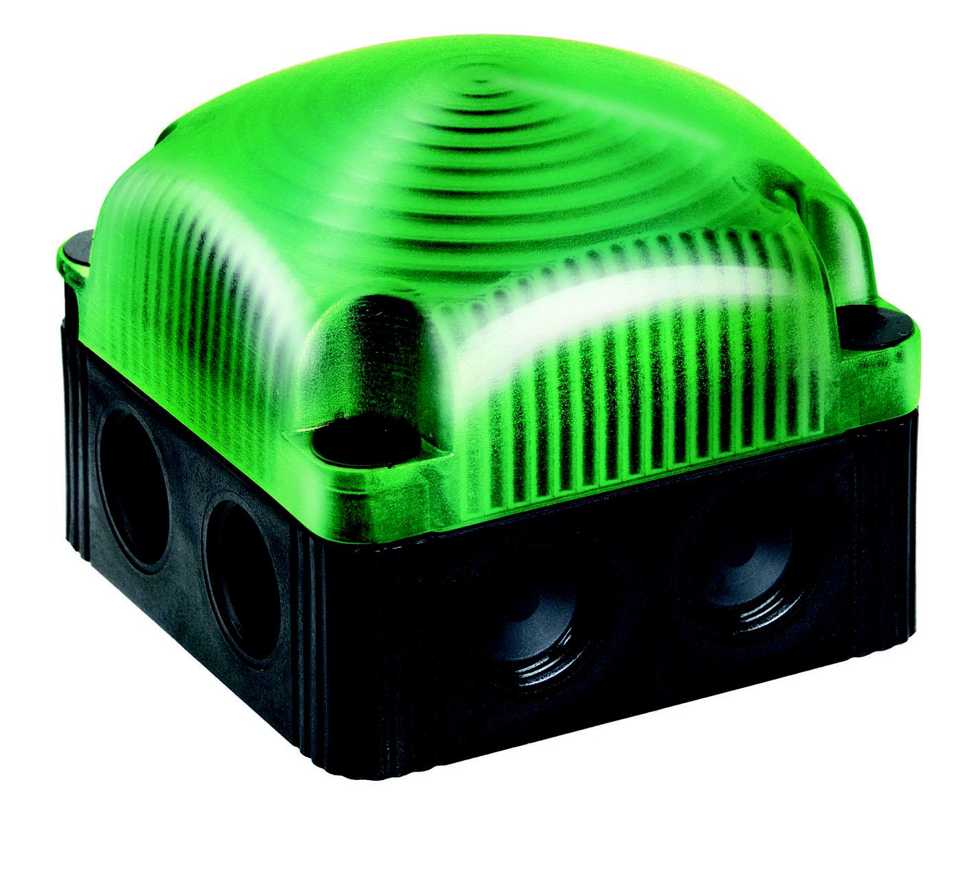 Werma 853 Series Green EVS Beacon, 48 V, Base Mount/ Wall Mount, LED Bulb