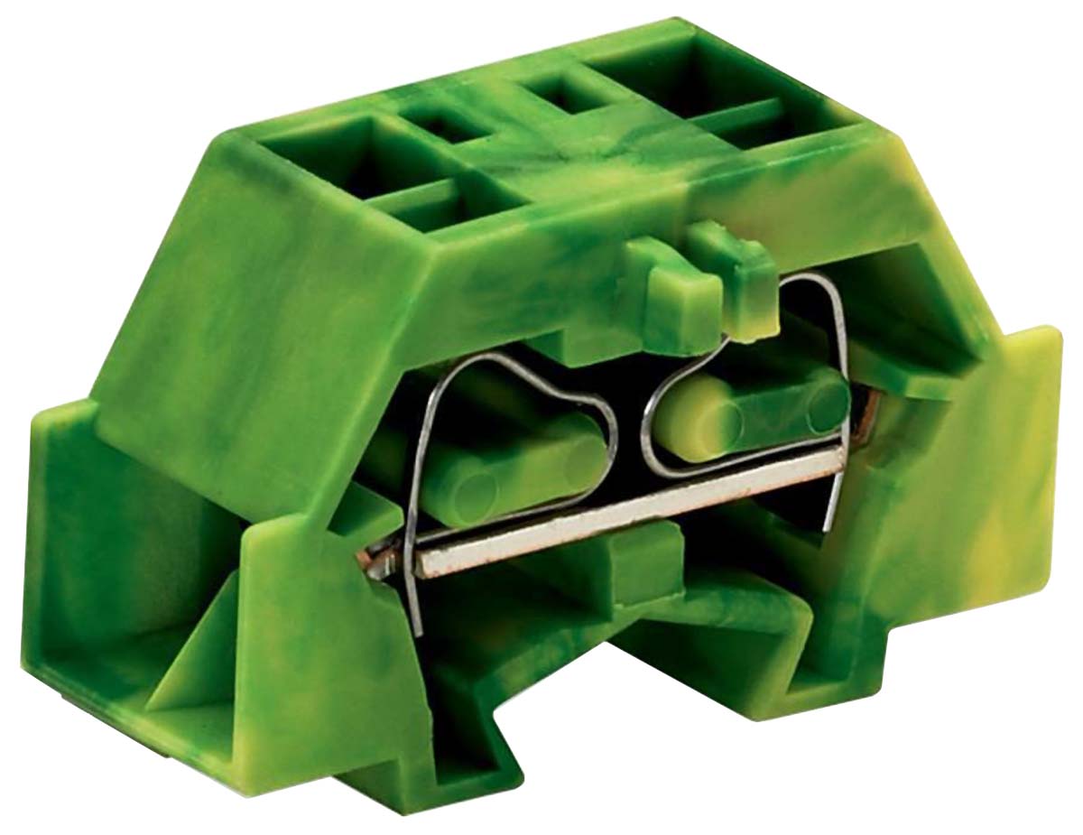 WAGO 4-Way Earth Block, 28 → 14 AWG Wire, Cage Clamp