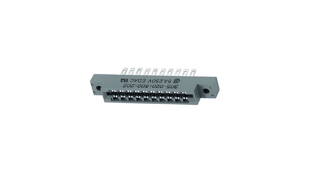 EDAC EDAC Series Socket Edge Connector, Through Hole Mount, 44-Contacts, 3.96mm Pitch, 2-Row, Solder Termination