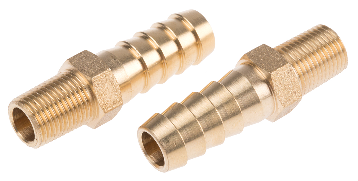 RS PRO Hose Connector Hose Tail Adaptor, G 1/8in 3/8in ID