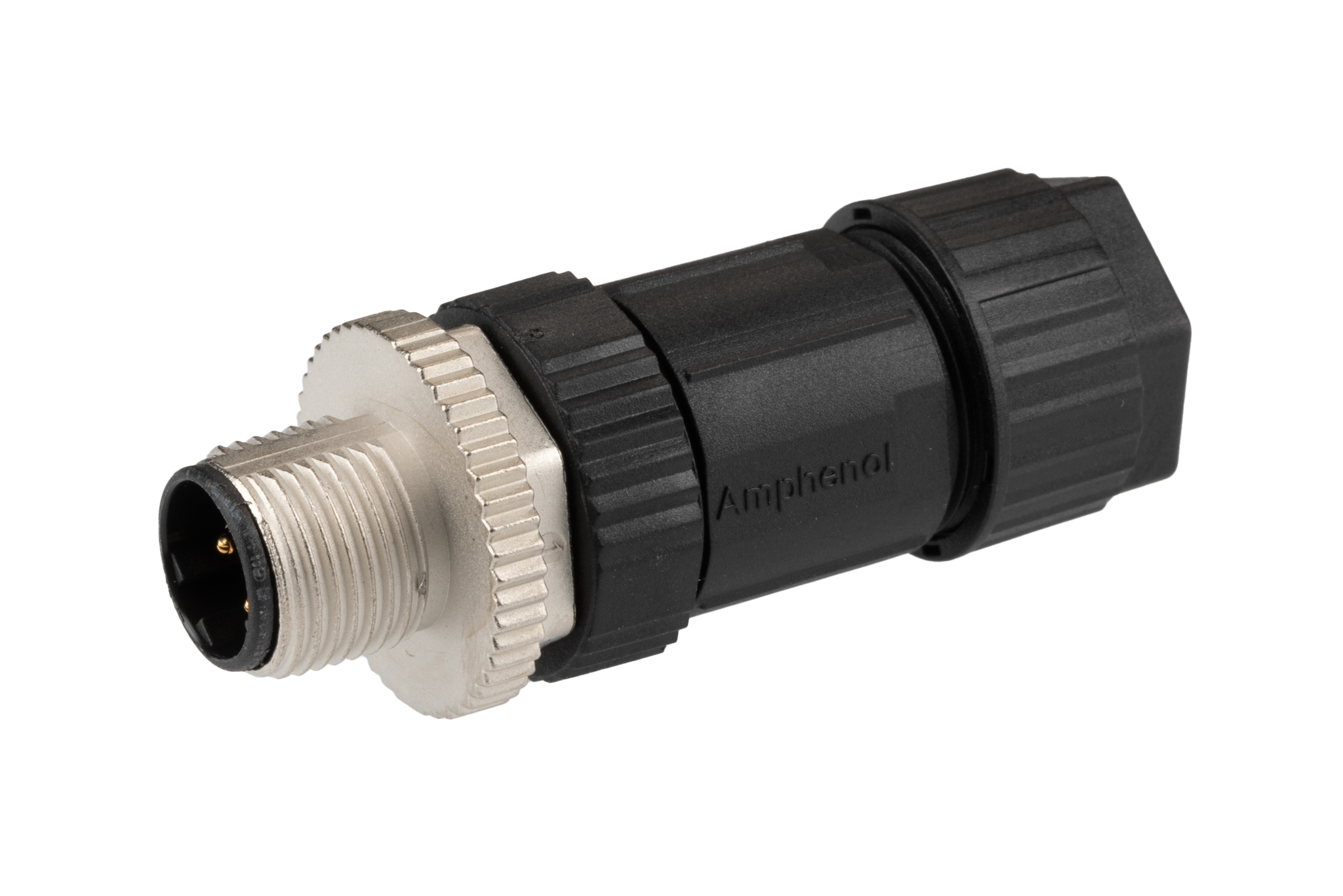 Amphenol Industrial Circular Connector, 4 Contacts, Cable, M12 Connector, Plug, Male, IP67, M Series