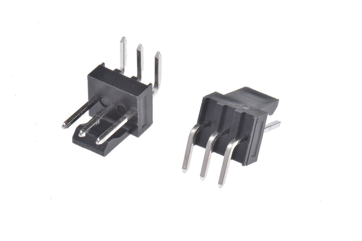 Molex KK 254 Series Right Angle Through Hole Pin Header, 3 Contact(s), 2.54 mm Pitch, 1 Row, Unshrouded