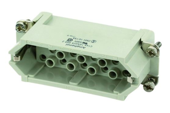 Amphenol Industrial Heavy Duty Power Connector Insert, 10A, Male, Heavy Mate C146 Series, 25 Contacts