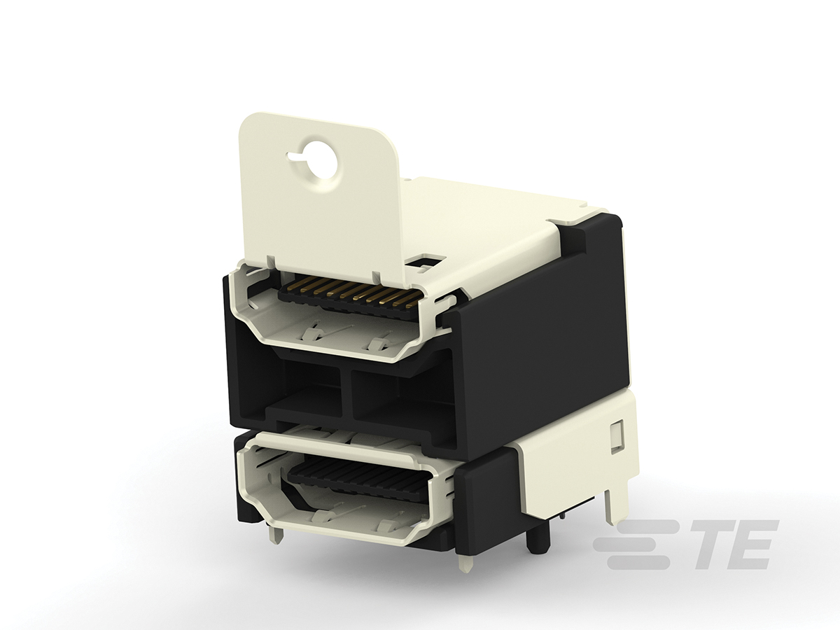 TE Connectivity Standard 38 Way Female Right Angle HDMI Connector