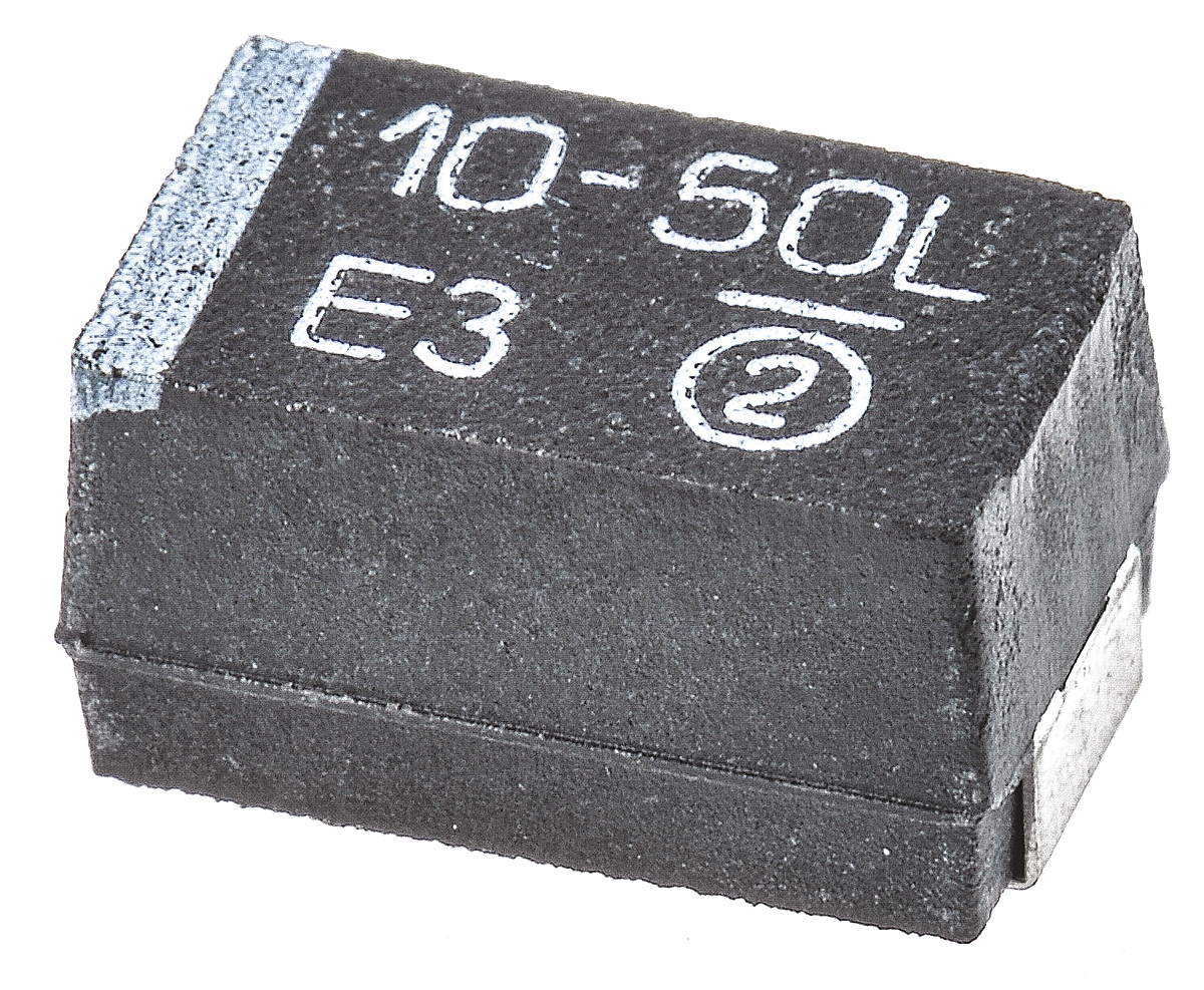 Vishay 10μF MnO2 Tantalum Capacitor 50V dc, TR3 Series