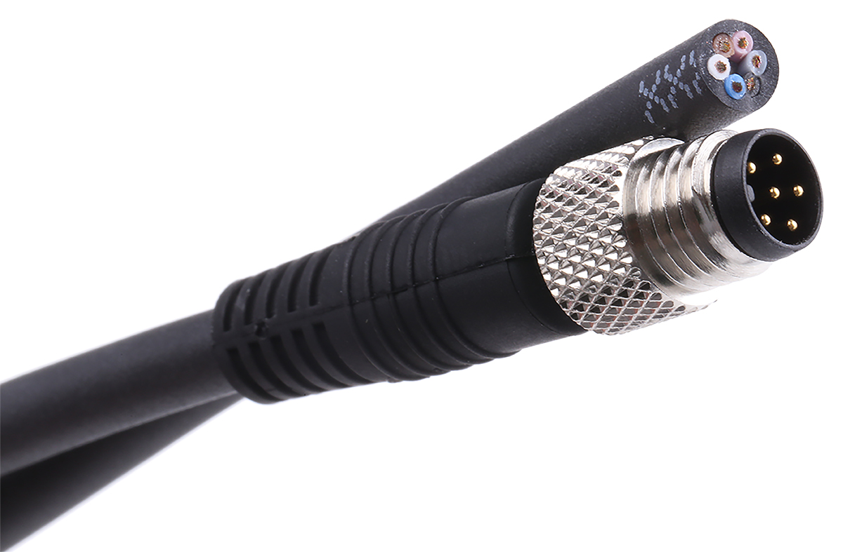 binder Male 6 way M8 to Free End Sensor Actuator Cable, 2 m