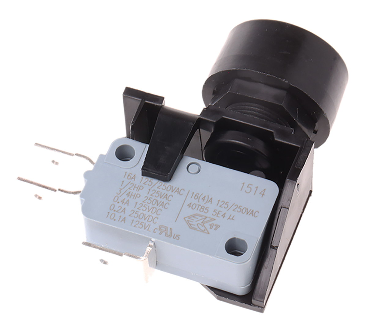 Arcolectric (Bulgin) Ltd 0911 Series Push Button Switch, Latching, Momentary, Panel Mount, 12.7mm Cutout, SPDT, 250V