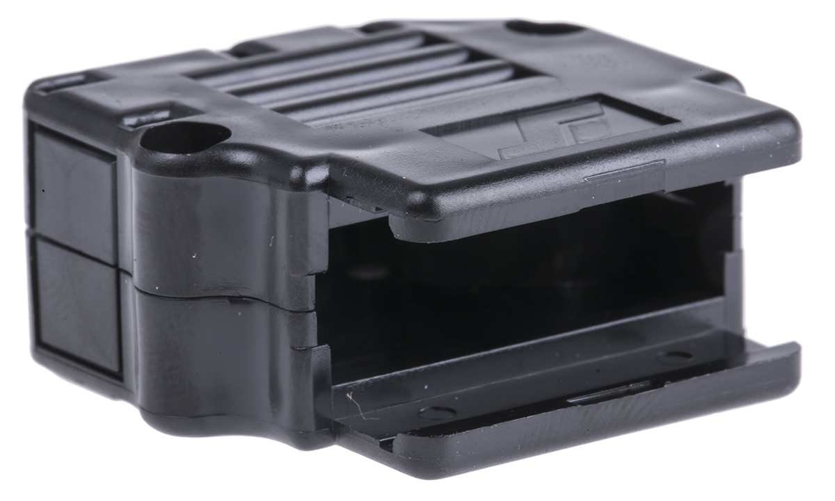 Amphenol Communications Solutions 863093C Series Thermoplastic Angled, Straight D Sub Backshell, 15 Way, Strain Relief
