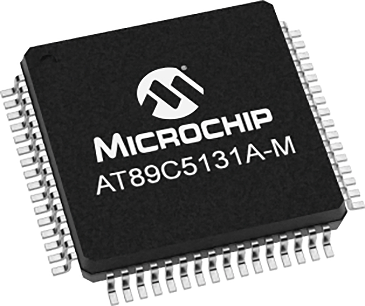 Microchip AT89C5131A-RDTUM, 8 bit 80C5X2, AT89C5131A Microcontroller, 48 MHz, 32kB FLASH, 64-Pin VQFP