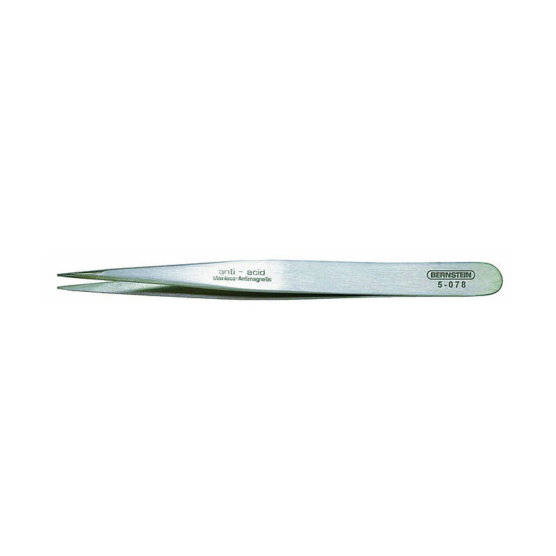 Bernstein 130 mm, Stainless Steel, Straight, ESD Tweezer