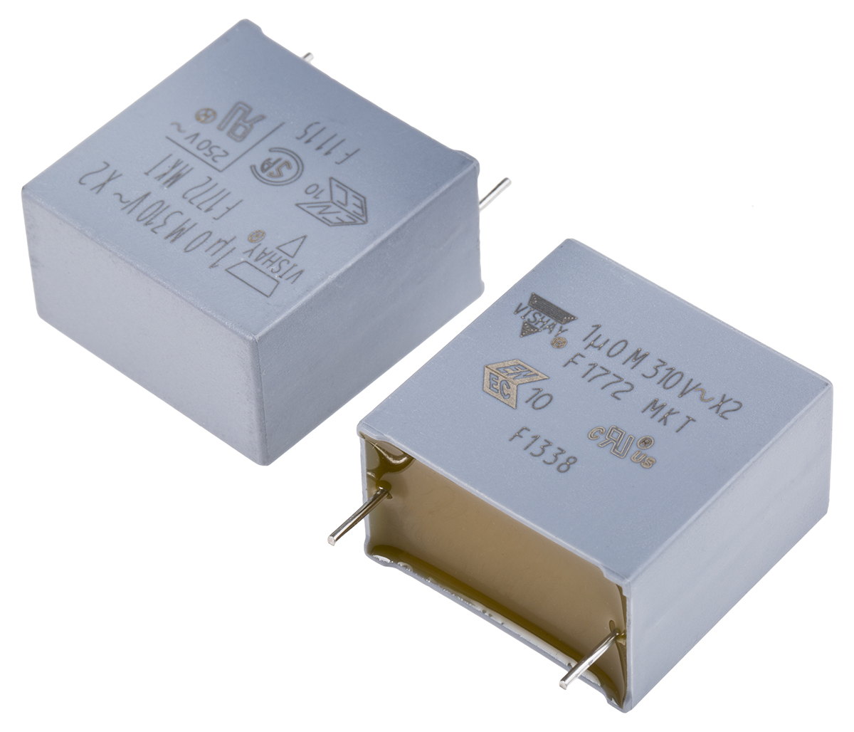 Vishay F1772 Polyester Film Capacitor, 310V ac, ±20%, 1μF, Through Hole