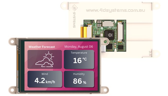 4D Systems gen4-RP2350-35T TFT TFT LCD Display / Touch Screen, 3.5in HVGA, 320 x 480pixels