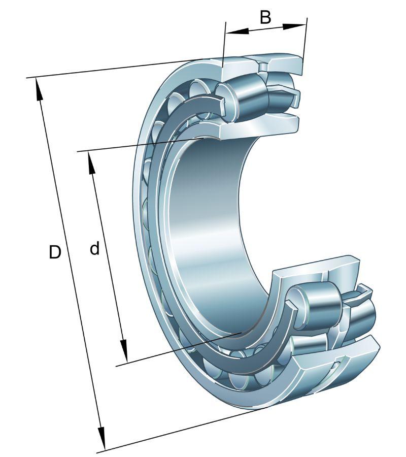 FAG 22309-E1-XL Parallel 45 mm ID Roller Bearing, 100 mm OD
