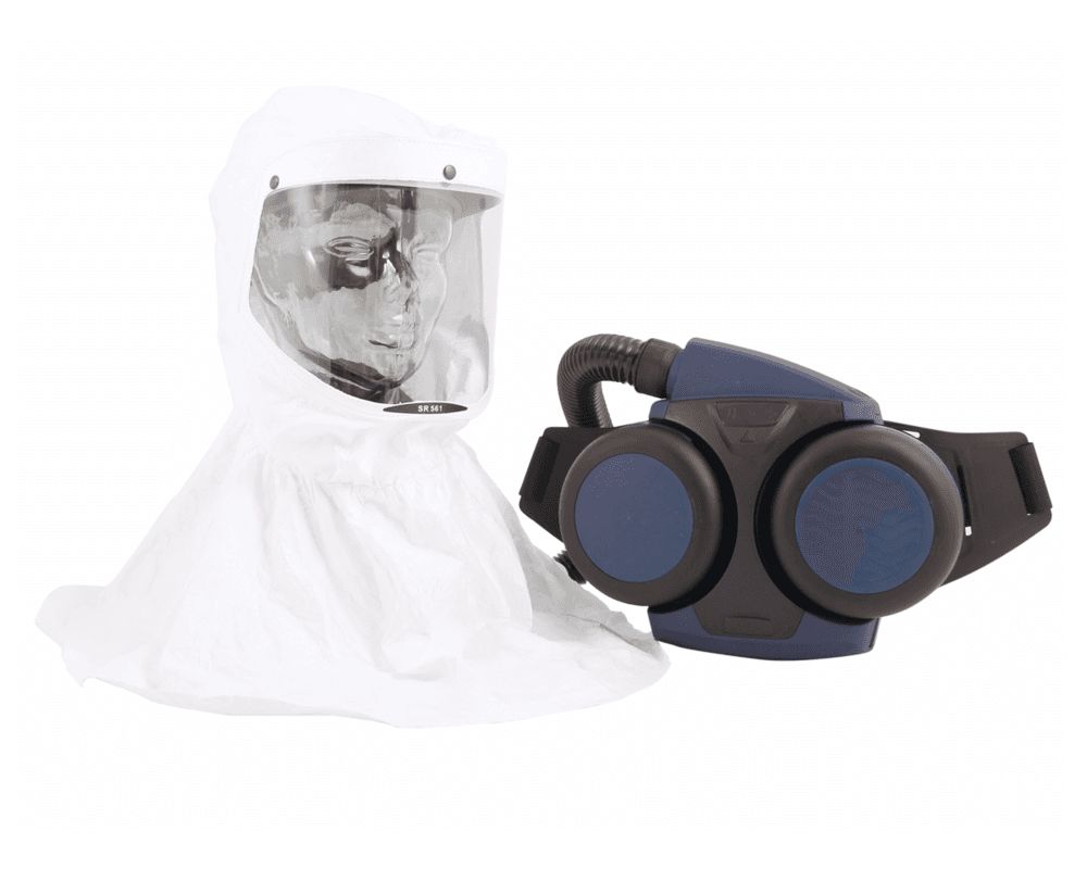 Sundstrom H06 Series Powered Powered Respirator Kit Helmet (without Lens), 2 Filters, EN 12941
