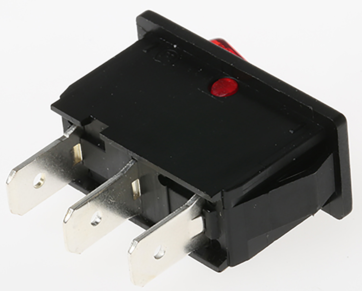 Marquardt Illuminated SPST, On-Off Rocker Switch Panel Mount