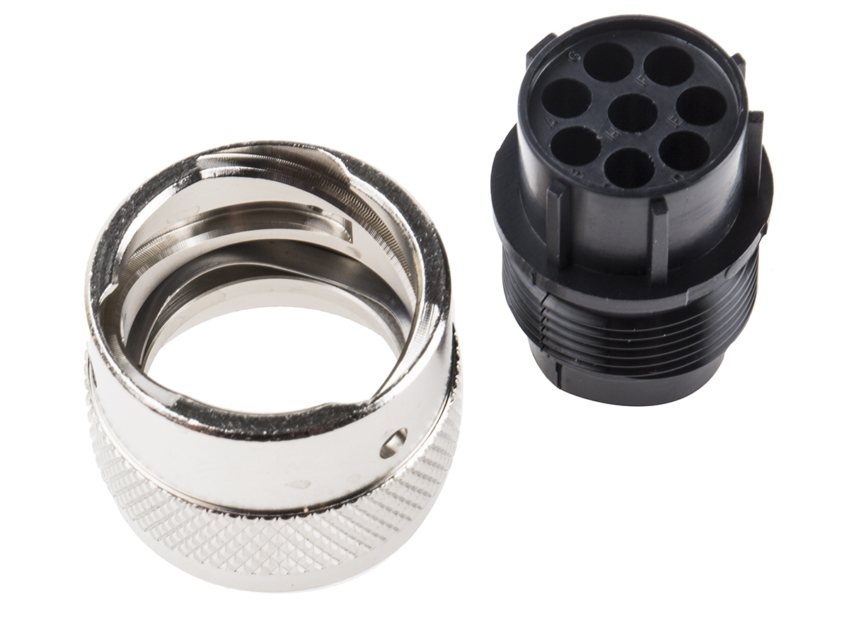ITT Cannon Circular Connector, 8 Contacts, Cable, Standard Connector, Plug, Female, IP65, Trident Ringlock Series