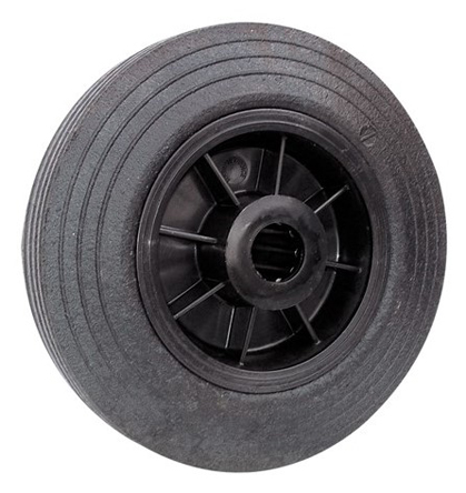 Guitel Hervieu Black Rubber Trolley Wheel, 175kg