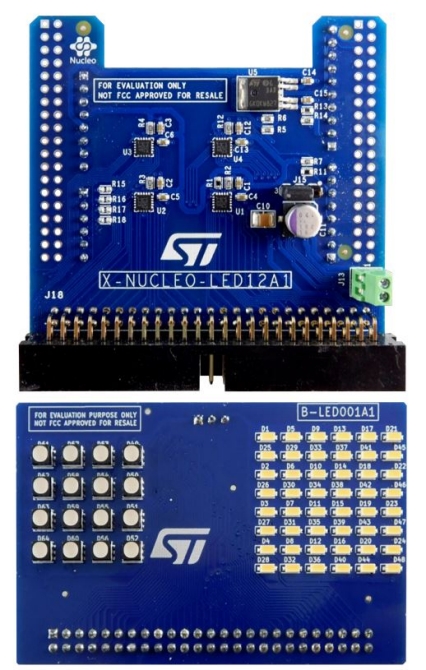 STMicroelectronics X-NUCLEO-LED12A1 LED Driver for LED1202, X-NUCLEO-LED12A1 for STM32 Nucleo