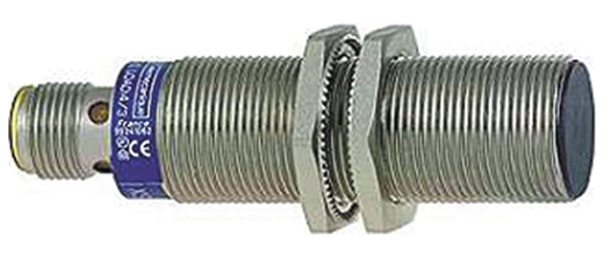 Telemecanique Sensors Inductive Threaded Barrel Proximity Sensor, M18, 5 mm Detection, NPN NO, 12 → 48 V dc