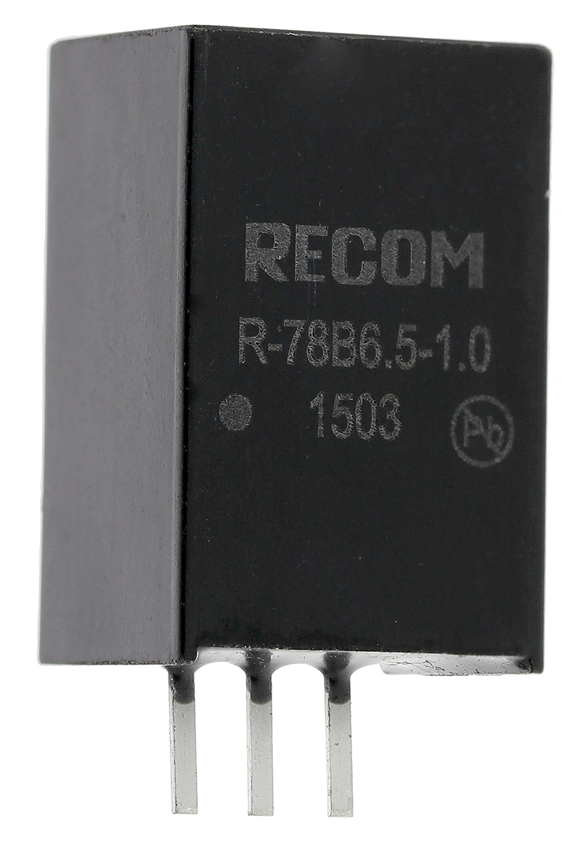 Recom Switching Regulator, Through Hole, 6.5V dc Output Voltage, 32V dc Input Voltage, 1A Output Current, 1 Outputs