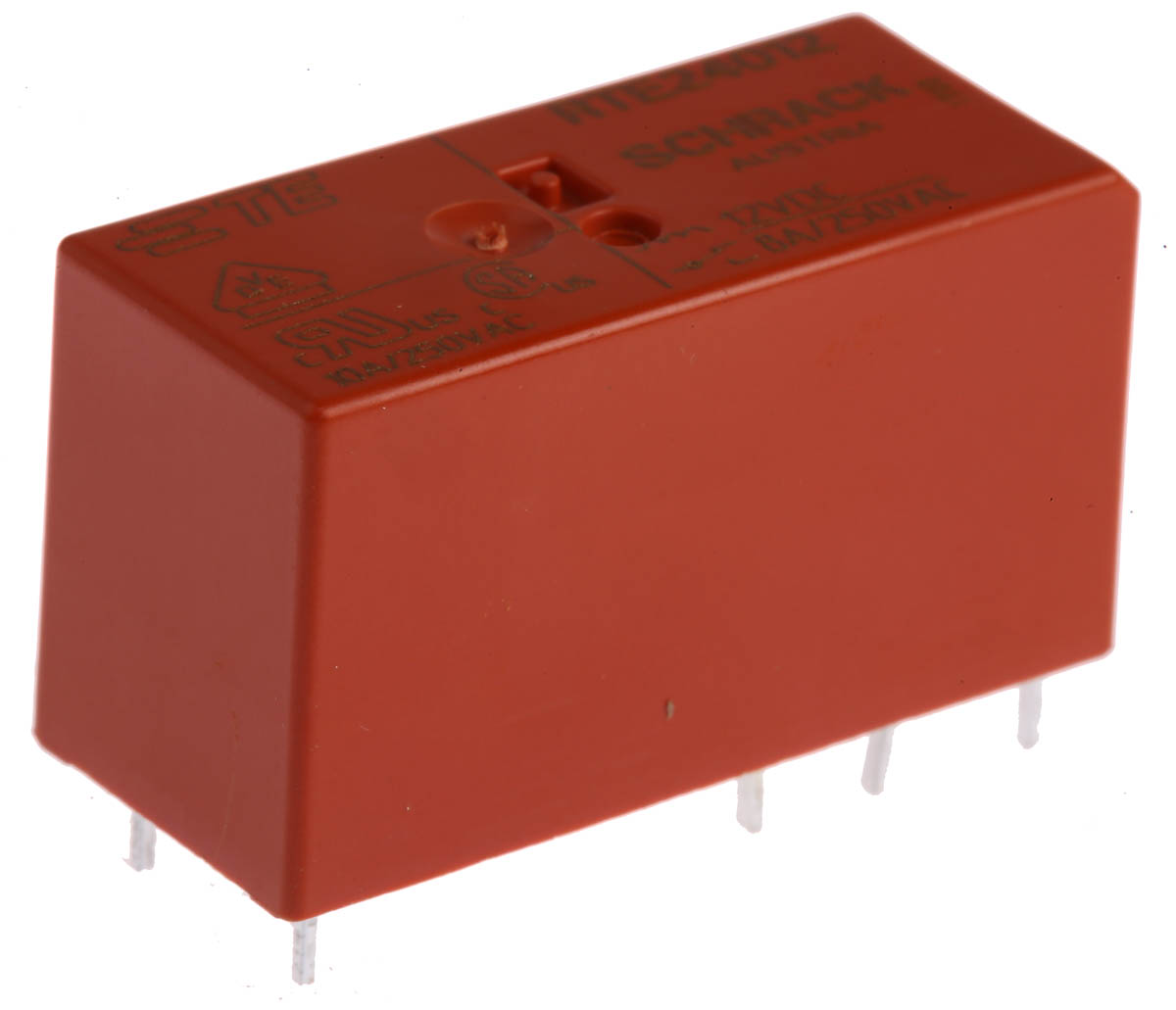 TE Connectivity PCB Mount Power Relay, 12V dc Coil, 8A Switching Current, DPDT