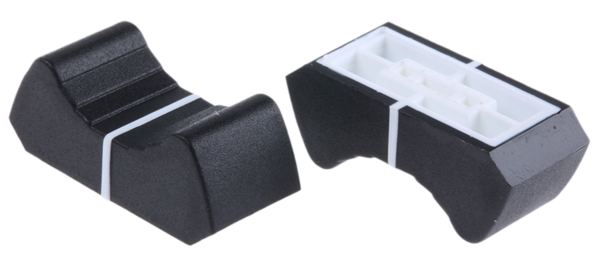 Sifam Black Potentiometer Knob Tang, 4/02 LK110 04