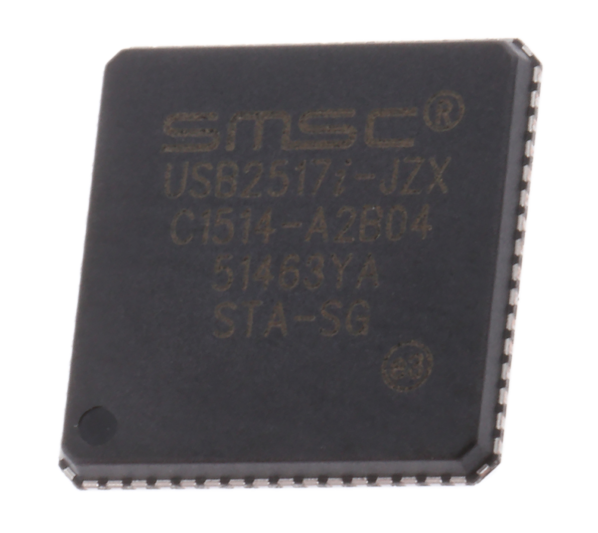 Microchip USB2517I-JZX, USB Controller, 7-Channel, 480Mbps, USB 2.0, 3.3 V, 64-Pin QFN