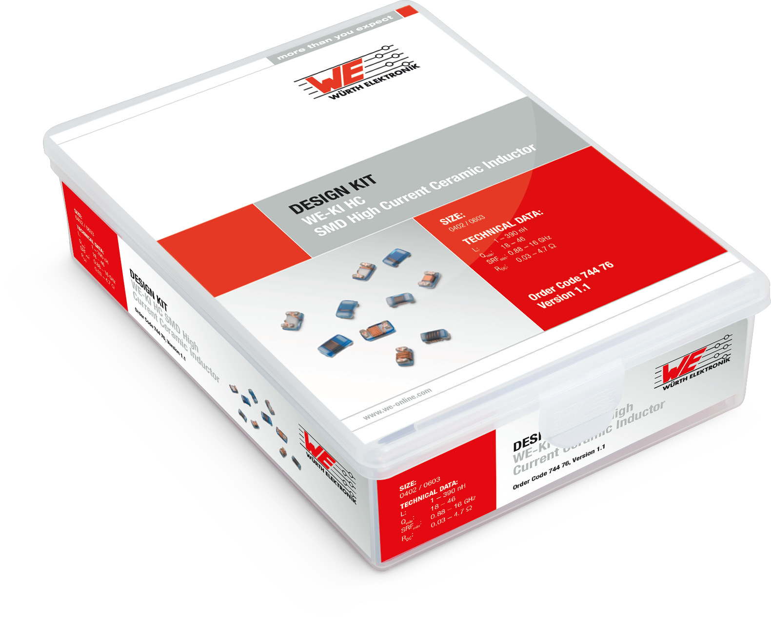 Wurth Elektronik Inductor Kit, 36 pieces