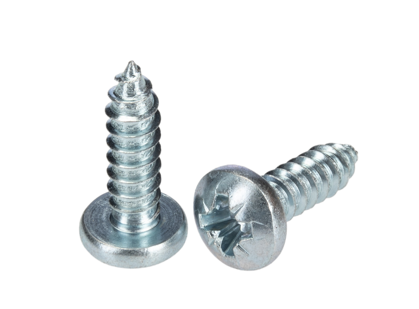 RS PRO Bright Zinc Plated Steel Pan Head Self Tapping Screw, N°12 x 3/4in Long 19mm Long