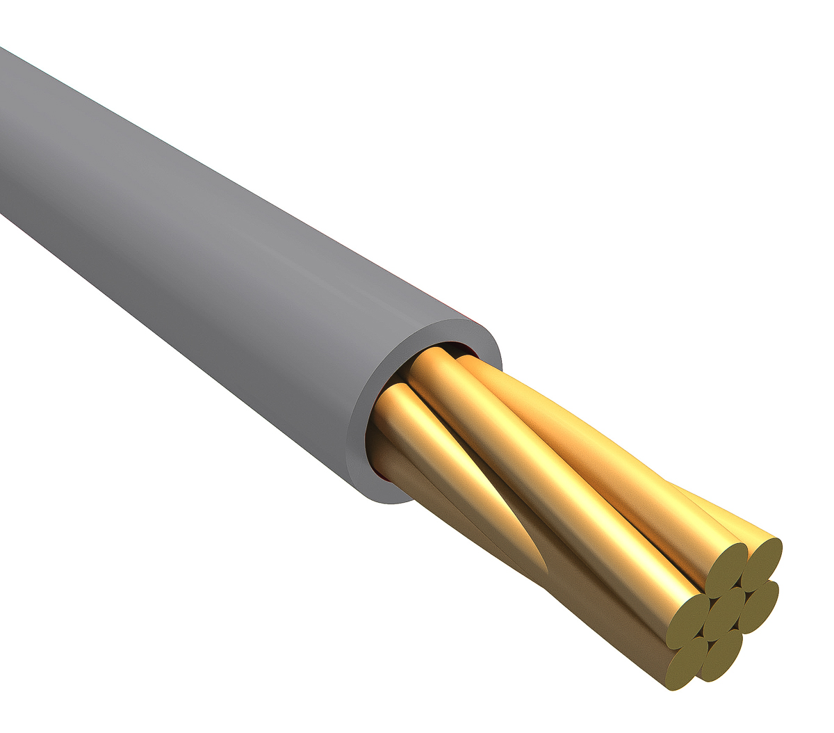 Alpha Wire Ecogen Ecowire Series Grey 0.2 mm² Hook Up Wire, 24 AWG, 7/0.20 mm, 30m, MPPE Insulation, 6712 SL005