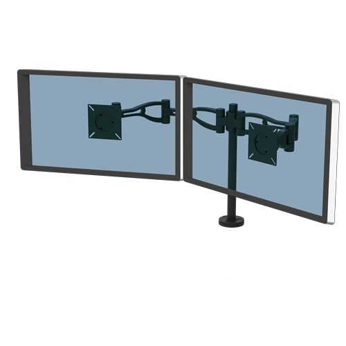 Fellowes Desk Mounting Monitor Arm for 2 x Screen, 32in Screen Size