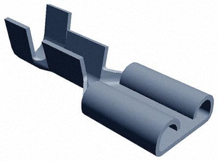 TE Connectivity FASTON .250 Uninsulated Female Spade Connector, Receptacle, 6.35 x 0.81mm Tab Size, 0.5mm² to 1.5mm²