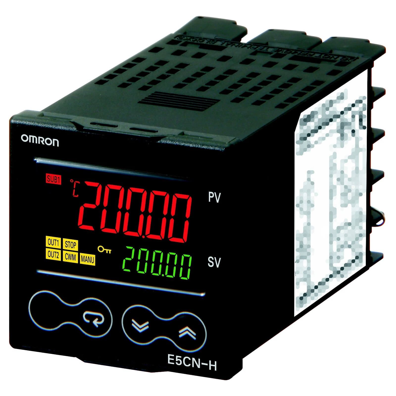 Omron E5CN Panel Mount Controller, 48 x 48mm 2 dedicated Input, 3 dedicated Output SSR, Solid State Relay, Logic, 24 V