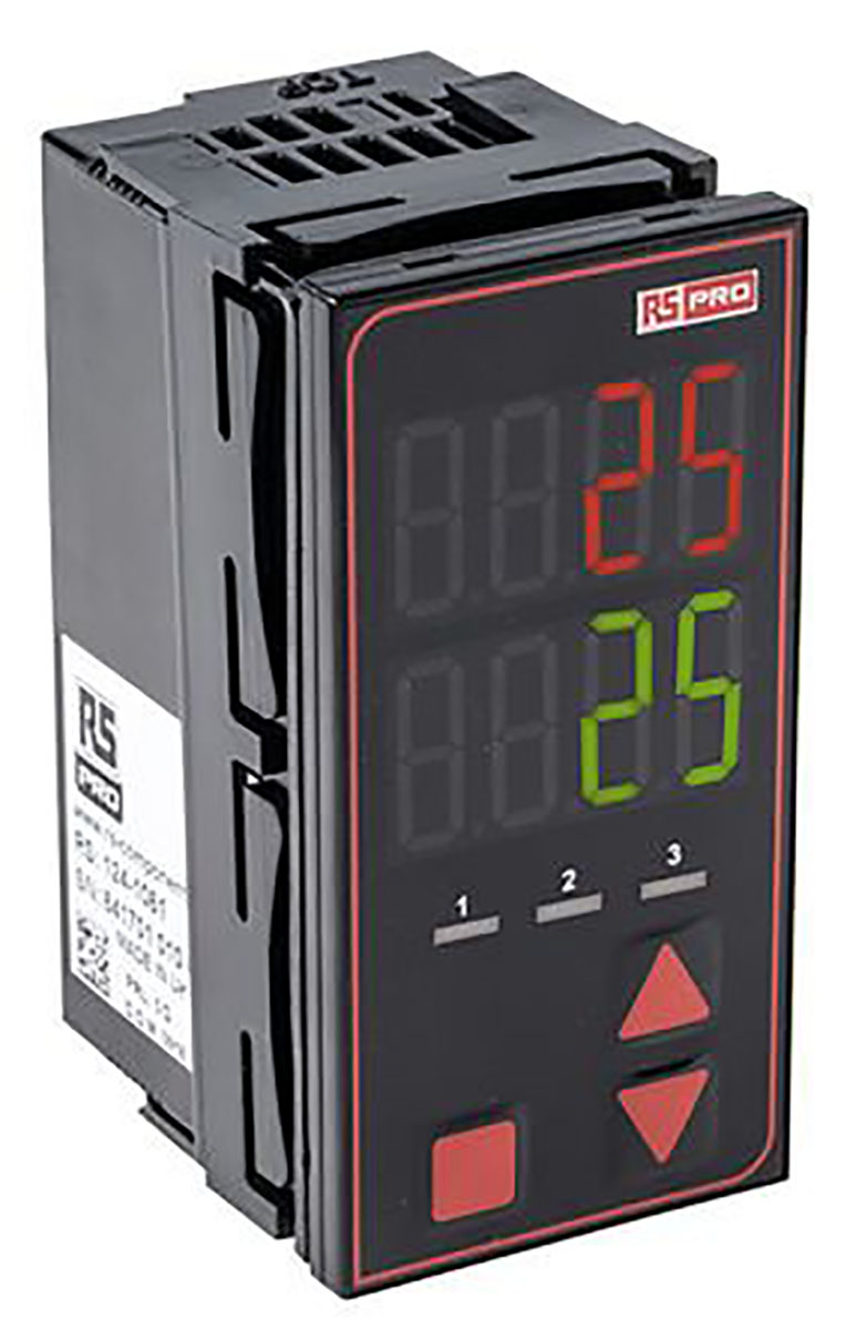 RS PRO Panel Mount PID Temperature Controller, 96 x 48mm, 3 Output Relay, 24 V ac/dc Supply Voltage