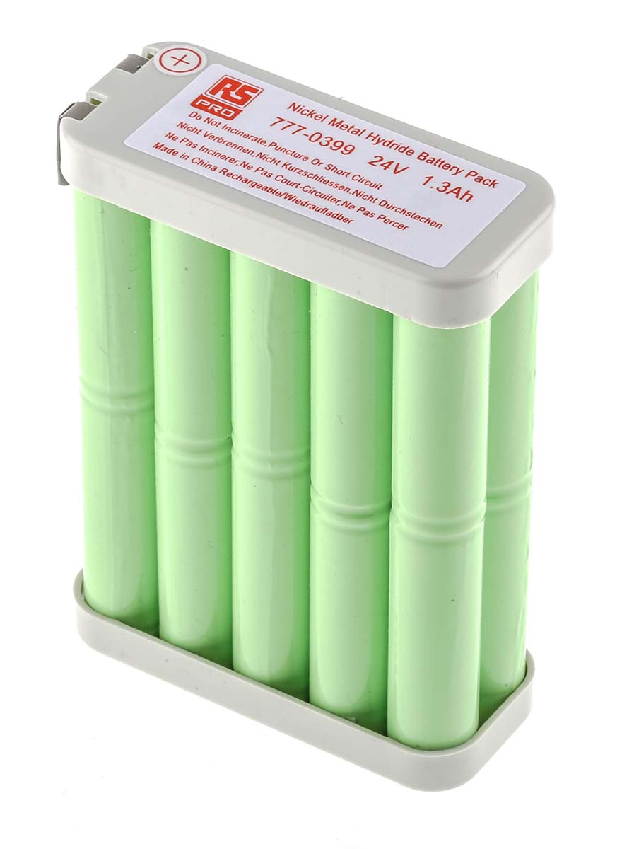 RS PRO 24V NiMH Rechargeable Battery Pack, 1.3Ah - Pack of 1