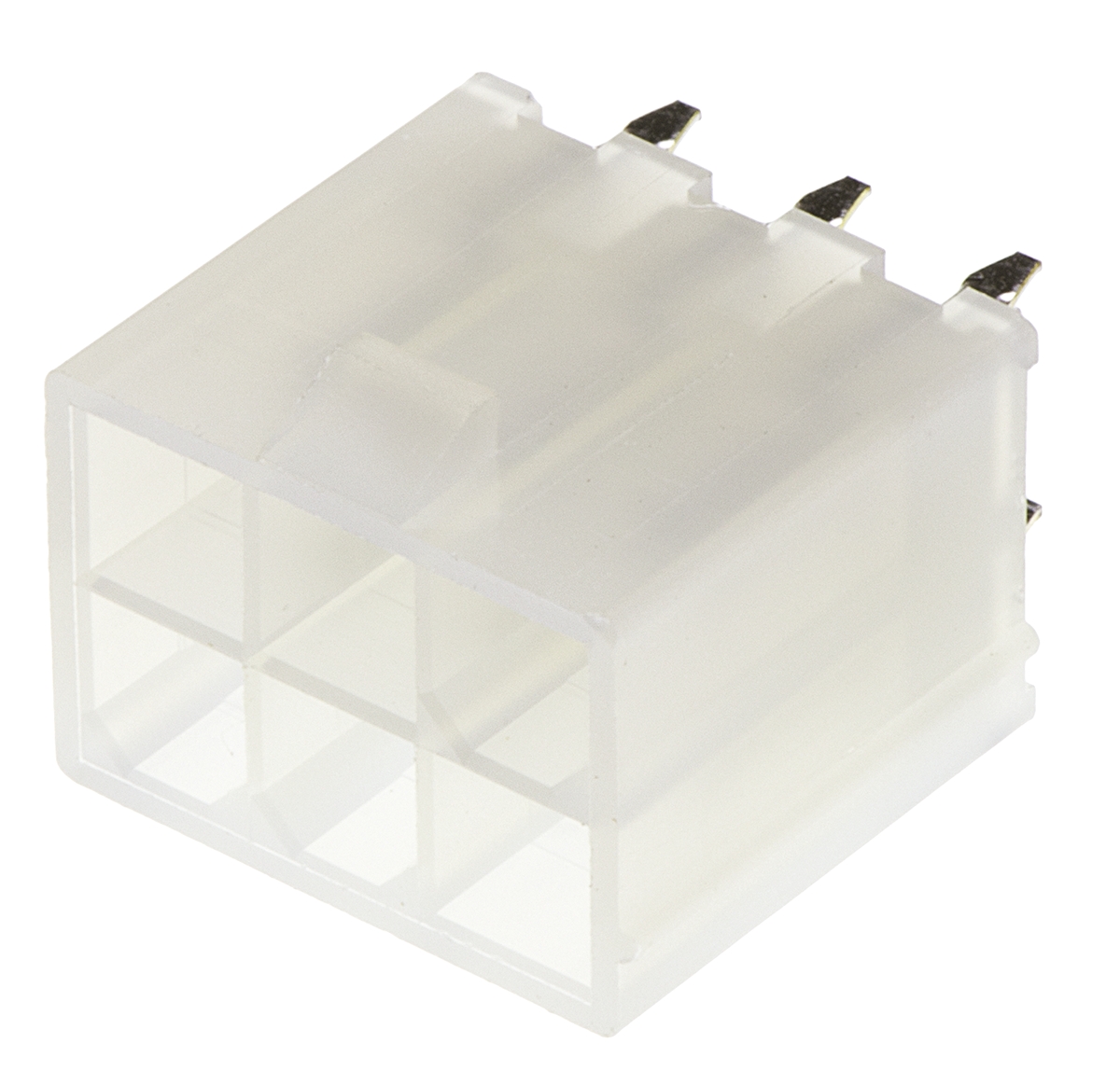 Molex Mini-Fit Jr Series Straight Through Hole PCB Header, 6 Contact(s), 4.2 mm Pitch, 2 Row, Shrouded