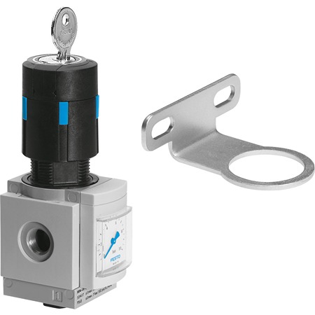 Festo G 1/4 Regulator -, 1/4in, 14bar max. input, MS4-LR-1/4-D6-E11-WR