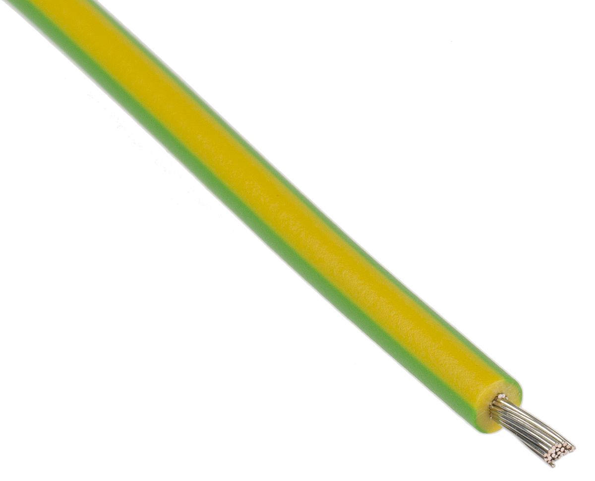 Lapp Green/Yellow 1 mm² Hook Up Wire, 17 AWG, 100m, PVC Insulation, 4160300
