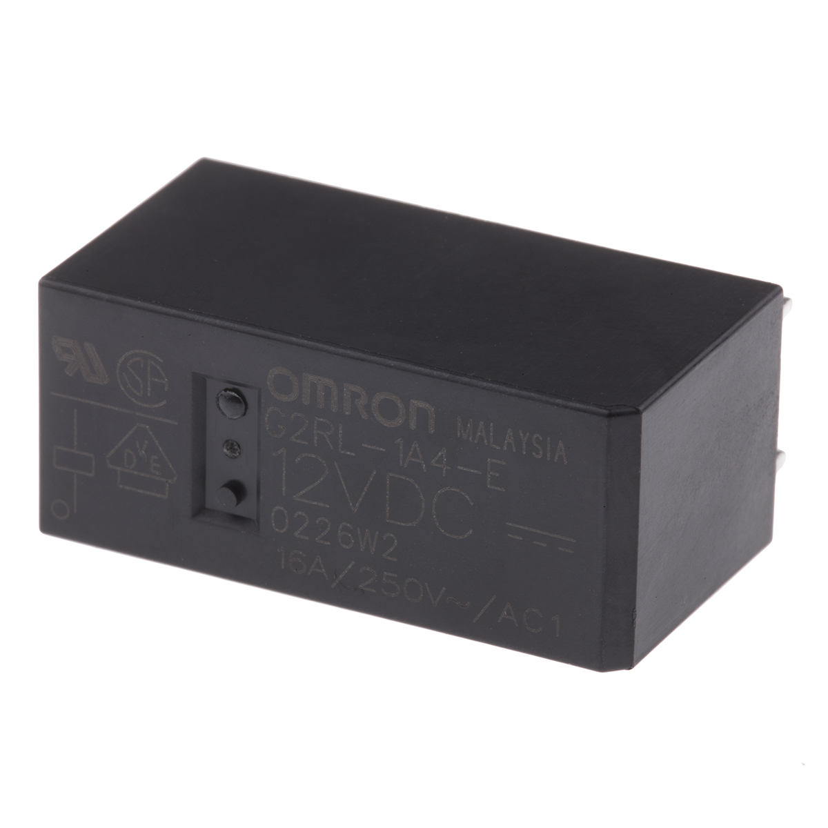 Omron PCB Mount Power Relay, 12V dc Coil, 16A Switching Current, SPST