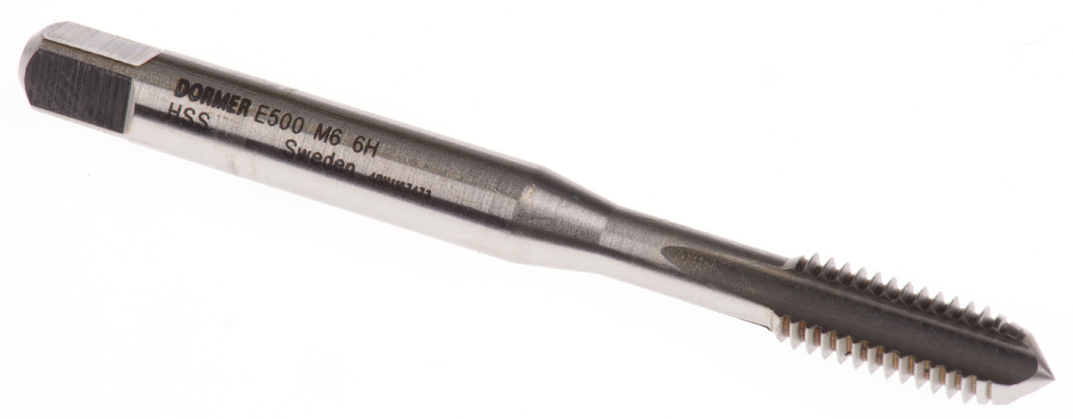Dormer Threading Tap HSS 1-Piece 1.0mm Pitch Metric Standard Machine Tap M6 Thread