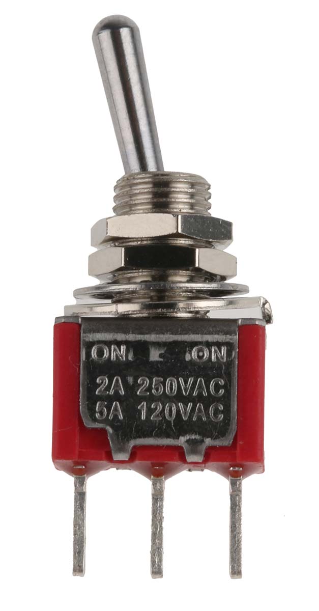 RS PRO Toggle Switch, PCB Mount, On-On, SPDT, Through Hole Terminal, 250V